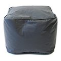 D2D Technologies Leather Look Vinyl Bean Bag Ottoman; Ebony - Small D2305453